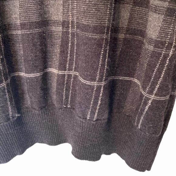 Mens sweater Greg Norman 100% fine Merino Wool sweater Brown Gray plaid L
Cc - Picture 10 of 11